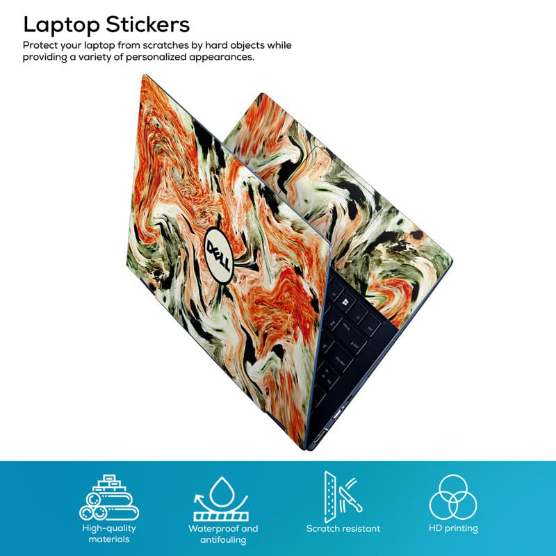 Image of Galaxsia DL228 Top+Wrist Pad Vinyl Laptop Skin /Sticker /Cover for 15 to 15.6 Inches Laptops Laminated-Removable-HD Quality Compatible for Dell-(15x10 Inches)