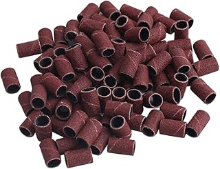 Lurrose 200pcs 180 Grit Sanding Bands Nail Sanding Ring Electric File Nail Sanders Sanding Circles Gel Polish Remover Nail Polishing Band for Nail Drill File Machine Manicure Tool