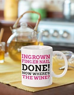 Funny Ingrown Finger Nail Mug 11oz 15oz Finger Surgery Gift Ideas | Fingernail Surgery Mugs