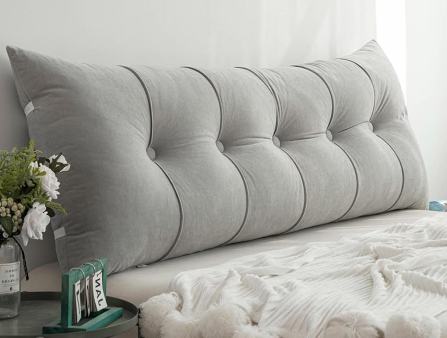 Almohada de lectura Suave, Sofá Cojines de Lectura，120/60/80/150/200/180cm Cabecera Cojín, Cojín Grande de Pared, Respaldo de Cama Almohada Lumbar para Sala de Esta Sillas Dormitorio(A3,100x55cm/39x21