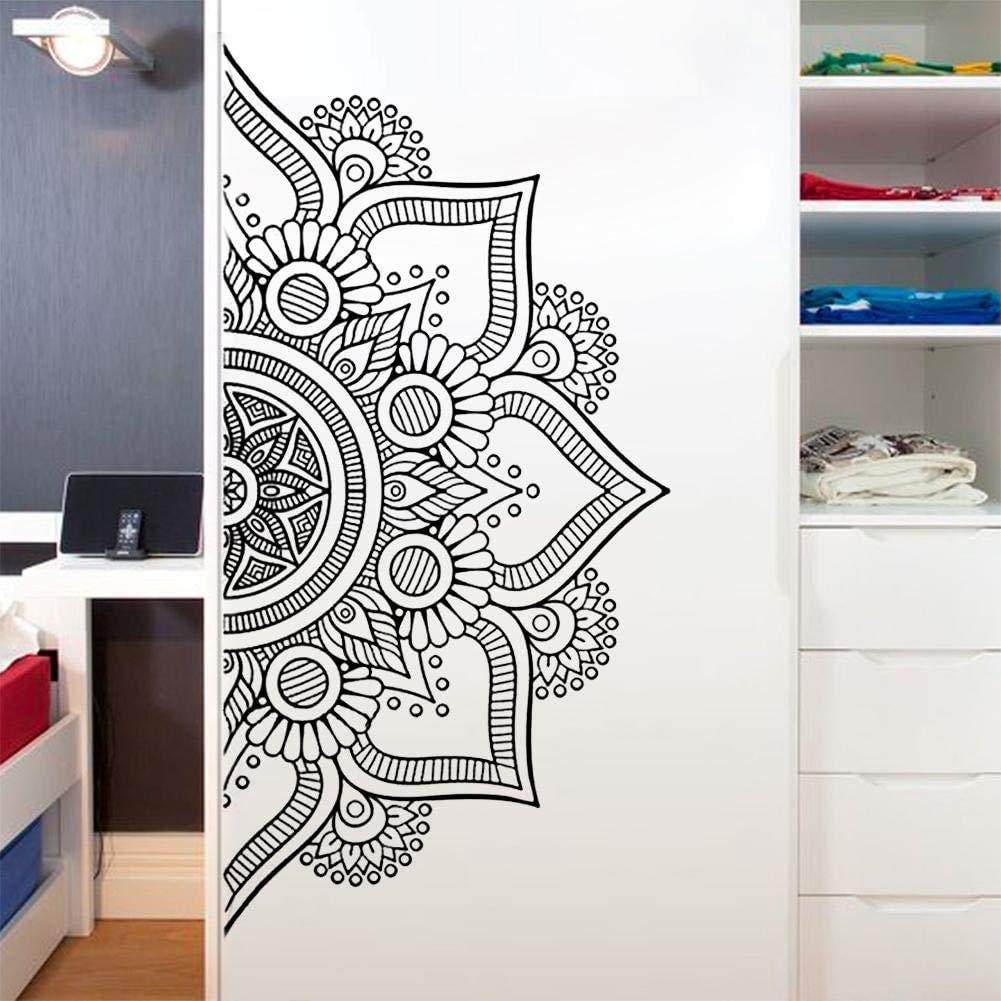 Schwarzer Mandala-Wandaufkleber - 79x79 Cm, Selbstklebend & Rückstandslos Entfernbar