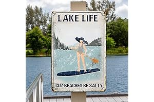 Retro Tin Signs Lake Life Decor