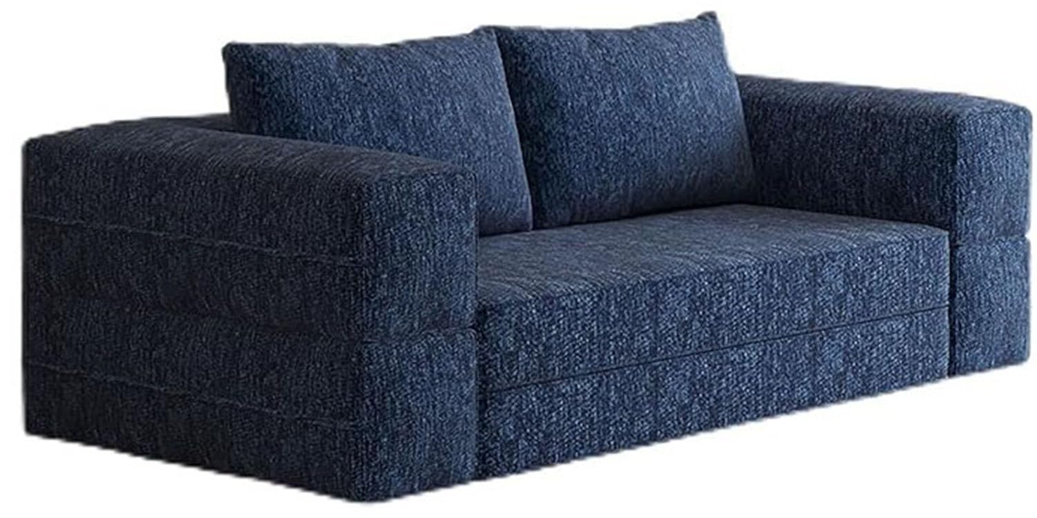 Divano a Compressione, Divano 2 Posti Sottovuoto Componibile, Senza Montaggio, Tampone in Spugna ad Alta resilienza, per Camera da Letto/Soggiorno/caffè,Blu,200cm