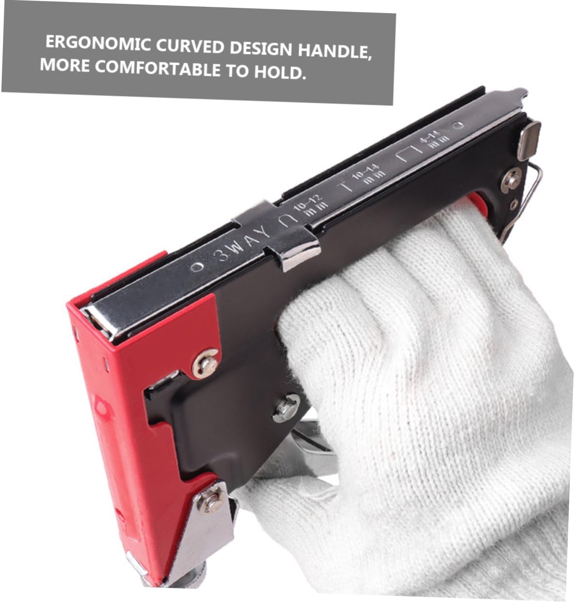 Beavorty Heavy Duty 3-in-1 Handheld Nailer Staple Gun Multi-Function Stapler Tool with 3 Boxes Nails for Woodworking Renovation and Construction Use