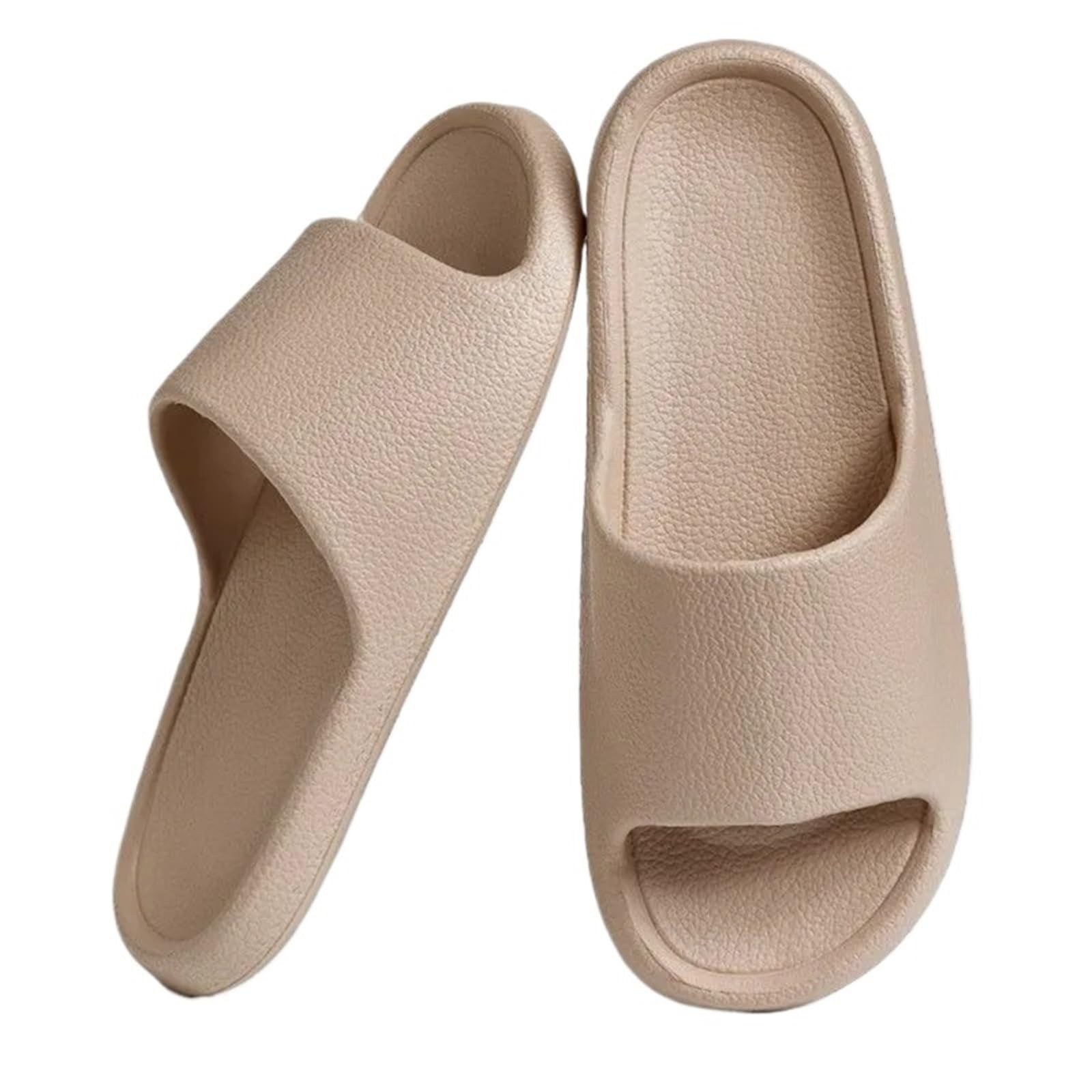 ERHTGUO Women Soft Sole Thick Platform Sandals Summer EVA Non Slip Flip Flops Comfortable Casual Footwear(A-Khaki,38-39)