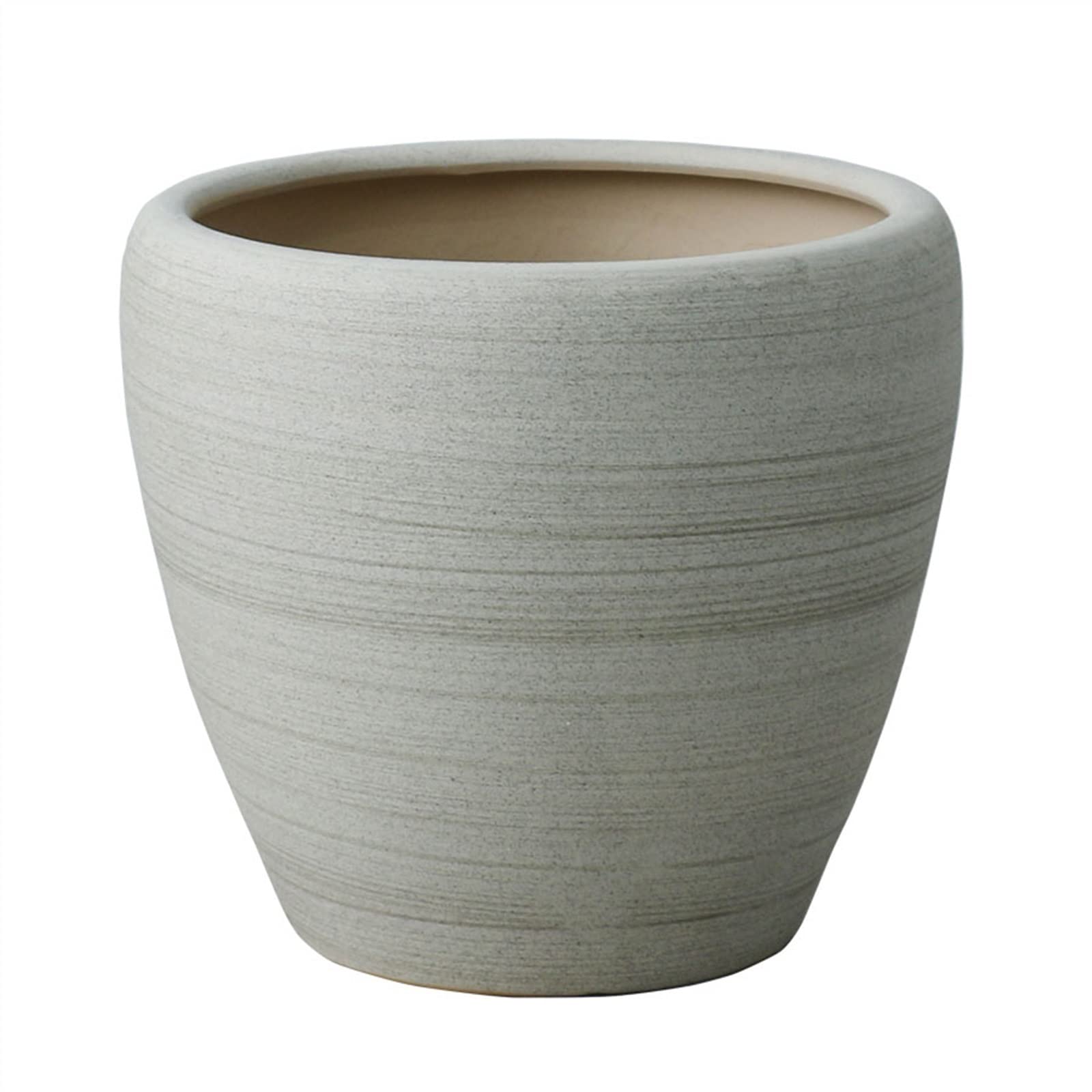 Wewnętrzne doniczki na rośliny, pojemniki na rośliny, okrągłe doniczki ogrodowe do użytku wewnątrz i na zewnątrz, dekoracyjne doniczki ceramiczne, duże doniczki ogrodowe z otworami drenażowymi,