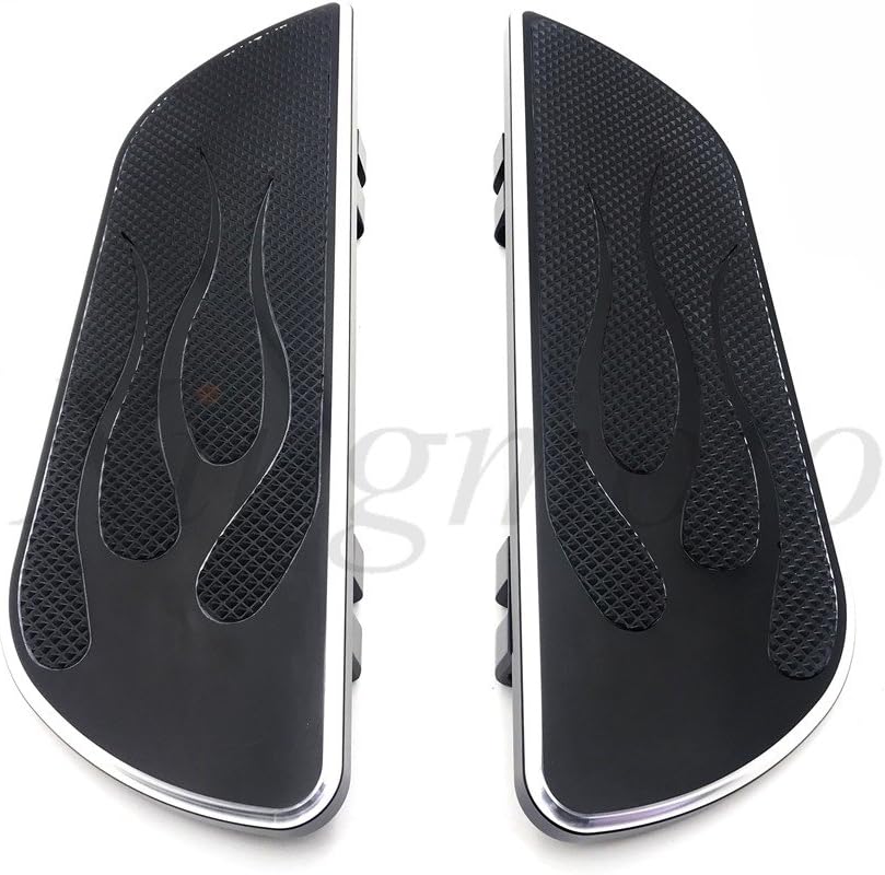 Pair Black Footpeg Foot Board Rider Driver Floorboard for Harley Touring 1984-16