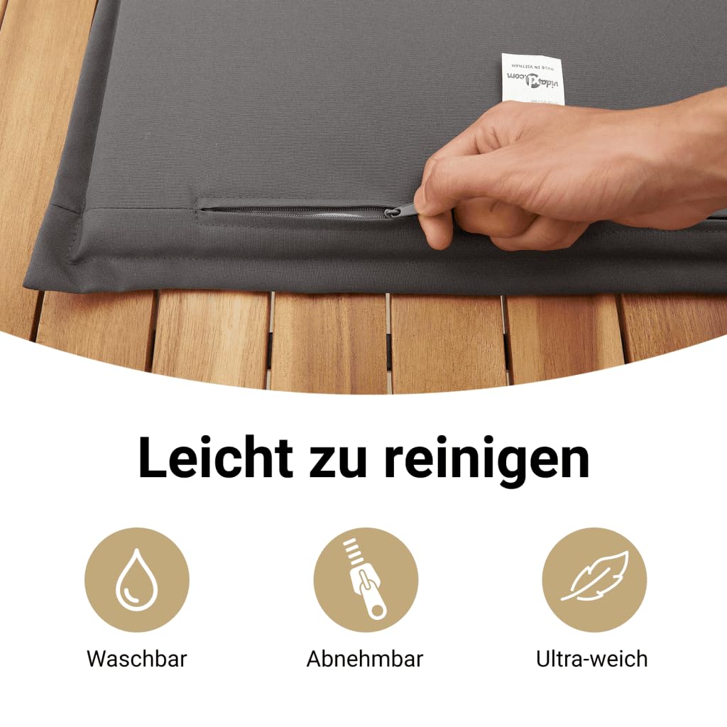 vidaXL Gartensofa 2-Sitzer, Sofa mit Kissen, Terrassensofa mit abnehmbarem waschbarem Bezug, Gartenmöbel Sofagarnitur, Grau Poly Rattan
