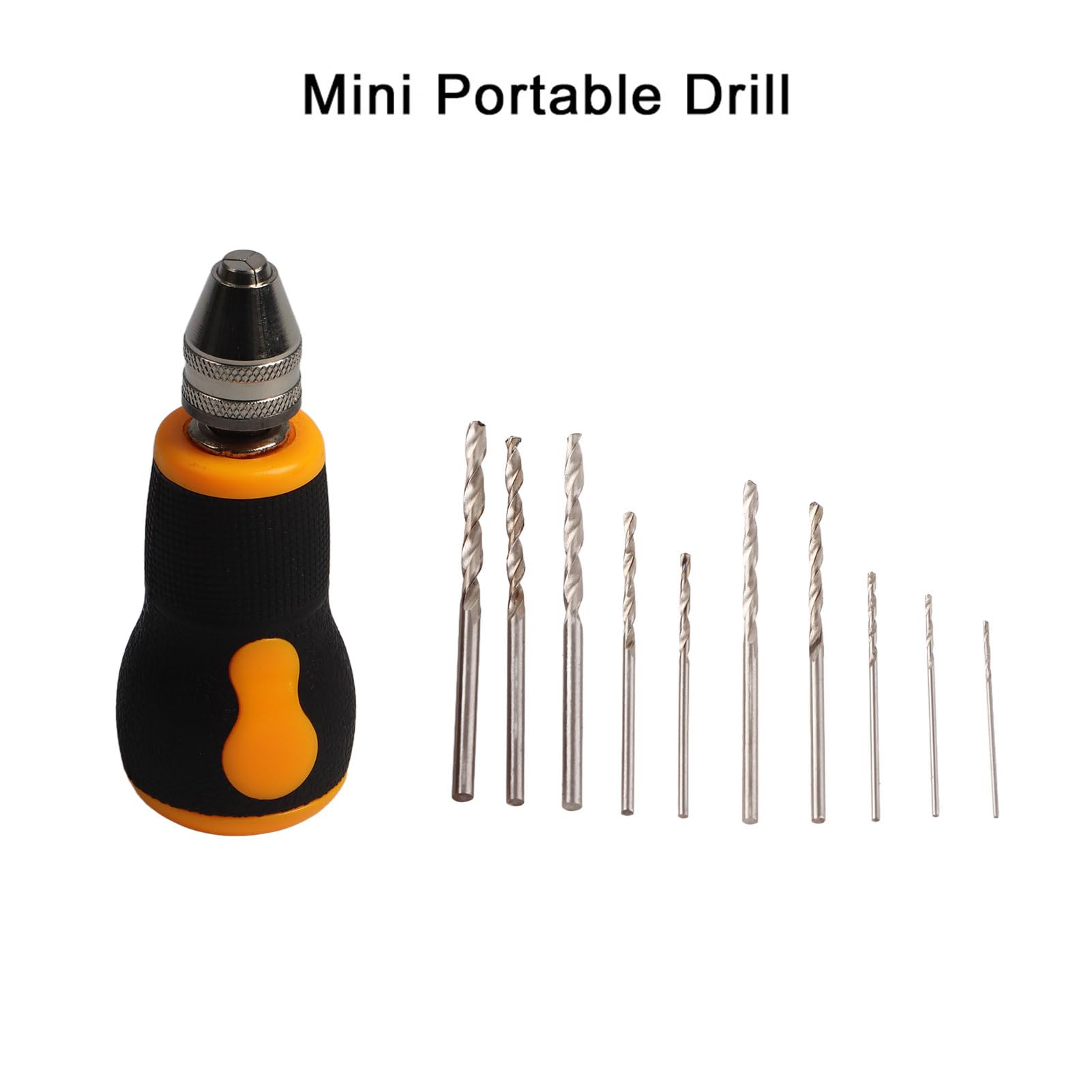 Drill Bits, Mini No Slip Shank Hand Twist Drill, Take Small Carrot Head Hand Twist Model Literary Hand Drill for Amusement