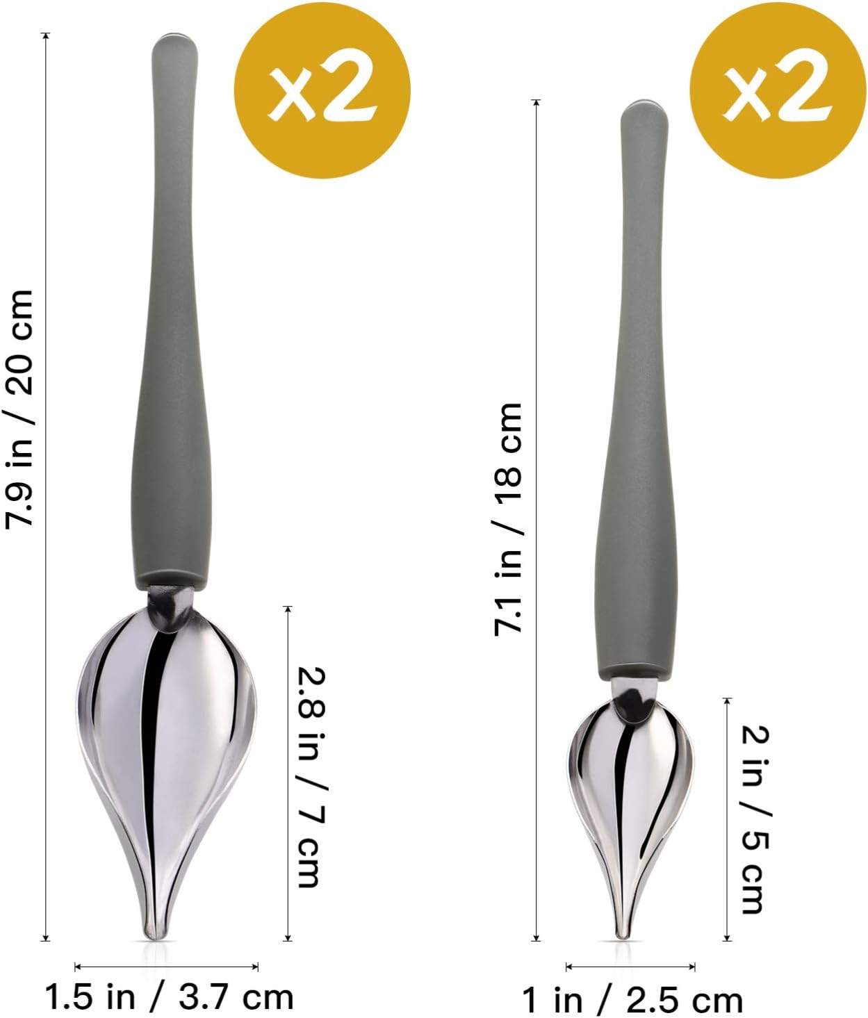 Angoily 4Pcs Drawing Decorating Spoons, Stainless Steel DIY Chocolate Spoon image 3