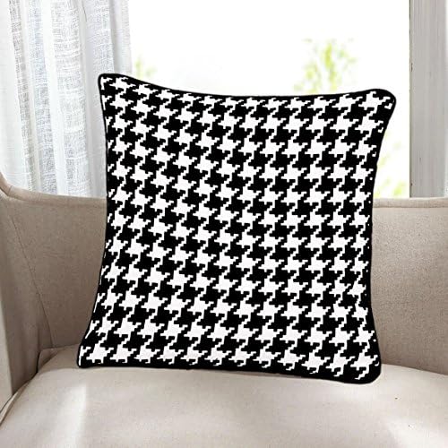 ARLINENS 100% Cotton Duck Quality Printed Cushion Covers Size 18"x18" in Following Designs (UNION JACK BLACK GREY)