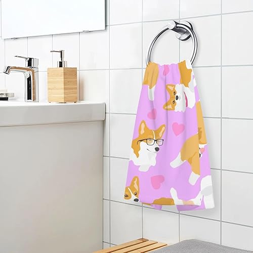 Miniatura 6 de ZOEO Juego de 2 toallas de mano de baño de color rosa, toallas absorbentes de algodón suave y transpirable para baño, cocina, hotel, spa, decoración