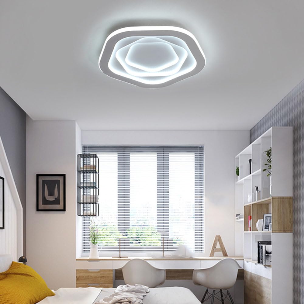 Kreatywna Lampa Sufitowa W Kształcie Róży Minimalistyczna, Nowoczesna Lampa Sufitowa Do Pokoju Nordyckie, Ciepłe, Romantyczne Oprawy Oświetleniowe Trójkolorowa, Wbudowana Oprawa Oświetleniowa KNBVFHG