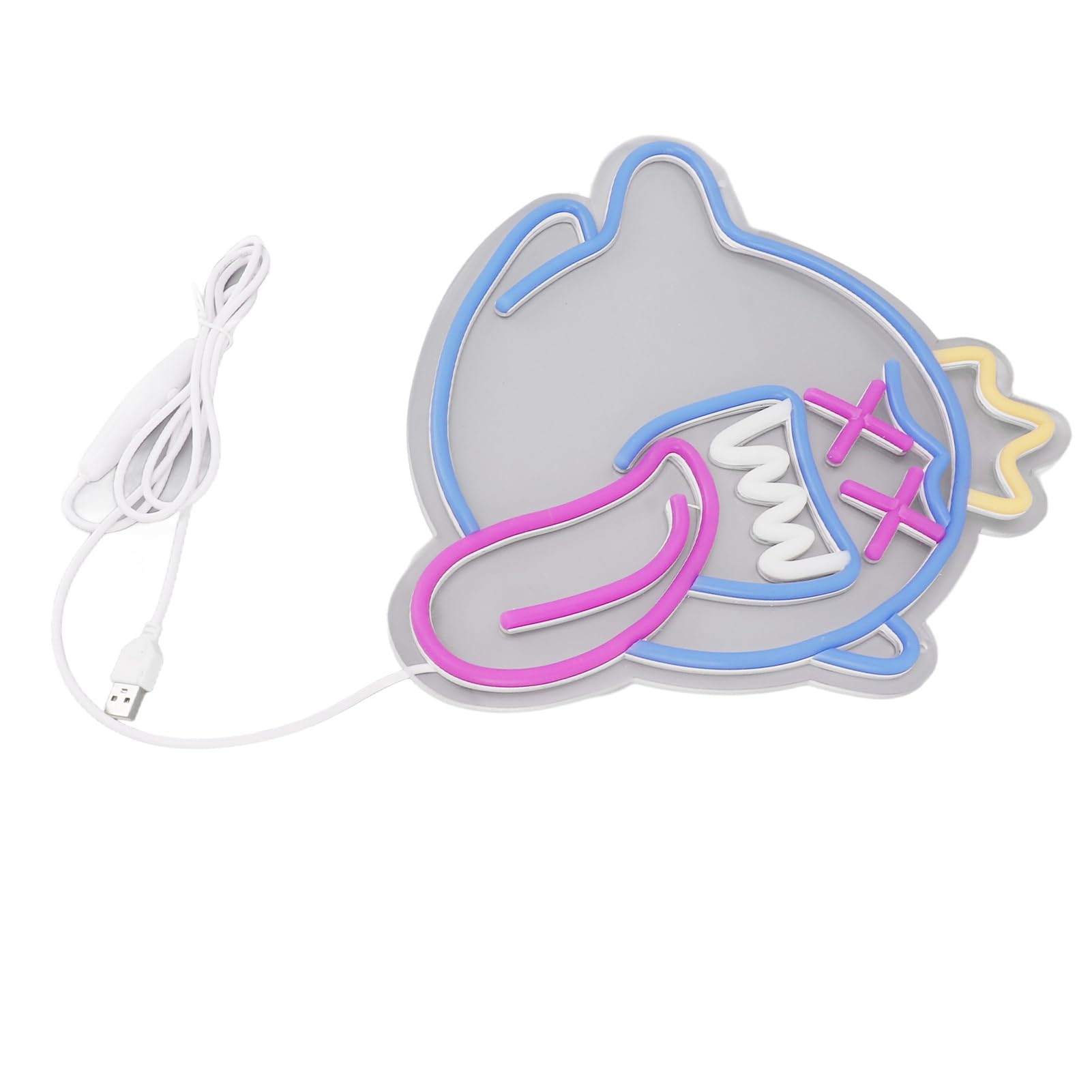 Domary Ghost Neon Zasilany Przez USB, ściemnialny, Montowany na ścianie Neon LED Ghost z akrylową konstrukcją ABS do Wystroju Sypialni w Pokoju Gier