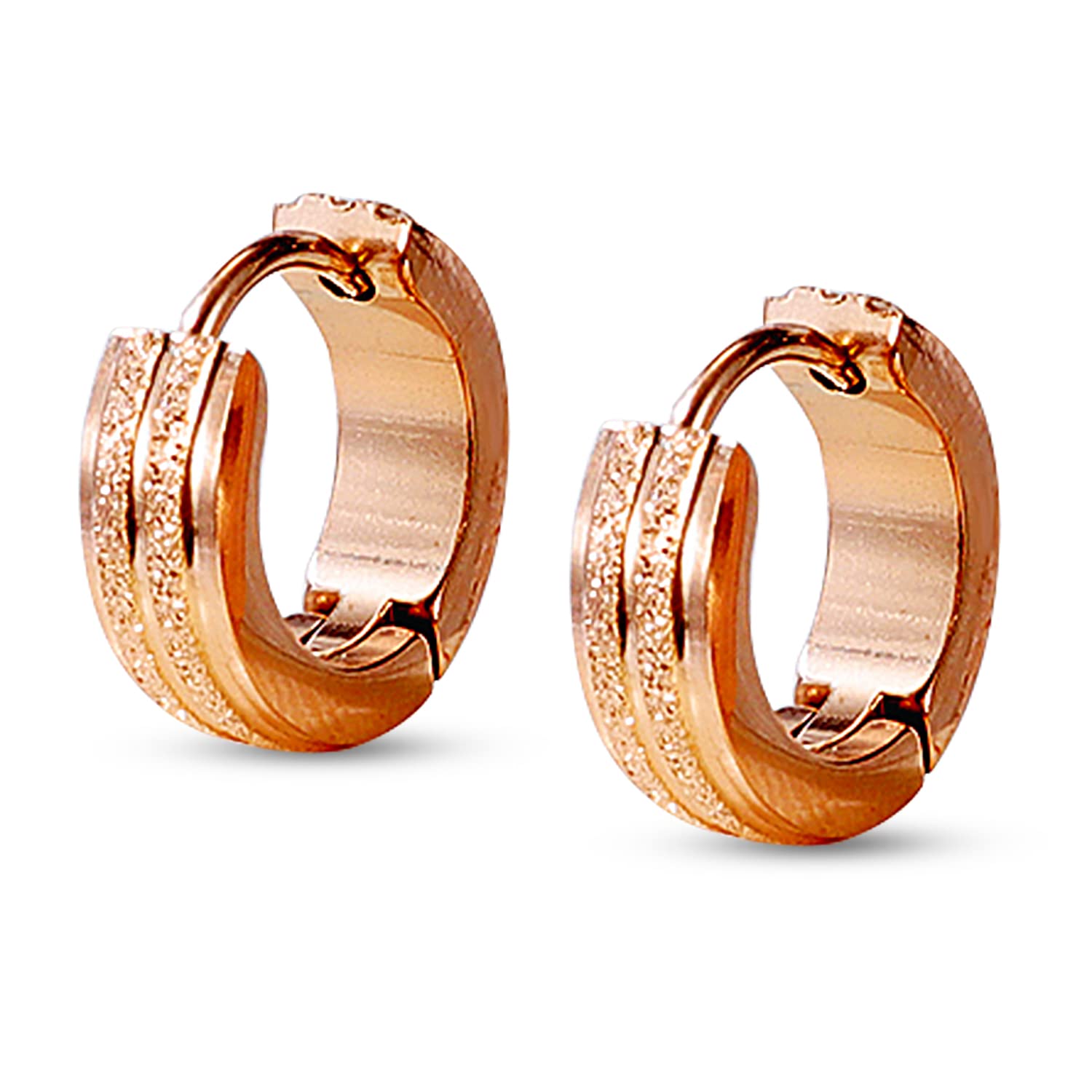 Peora Rose Gold Plated Hoop Huggie Earrings Stylish Design Fashion Jewellery for Men & Women (PX9E66) (B0BT87TV19) Amazon Price History, Amazon Price Tracker