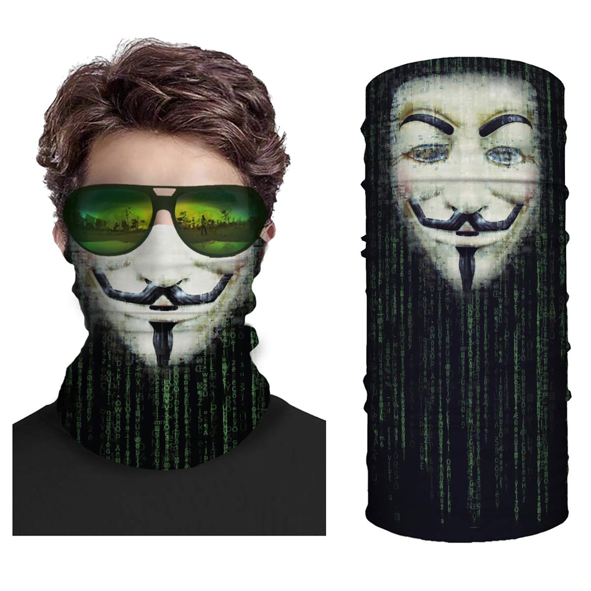 Anonymous - Polaina para el cuello, reutilizable y lavable, antipolvo, pasamontañas livianas sin costuras