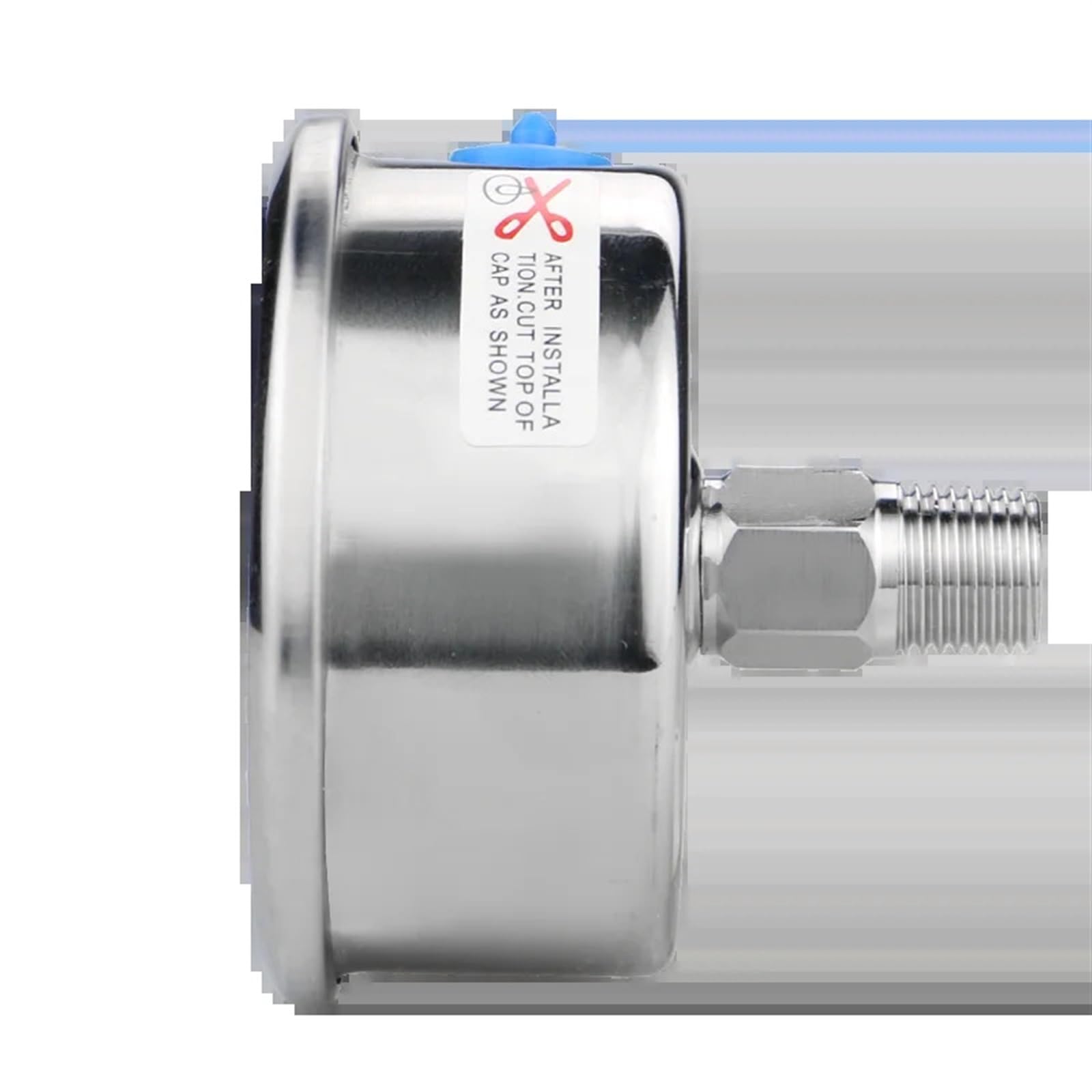 Manómetro de presión de Acero Inoxidable de 40 mm con conexión Trasera de 1 a 0 a 400 Bar para Agua, Gas, Aire, Aceite, hidráulico (Color: BSP(G) 1-8, tamaño: 0-10 Bar)