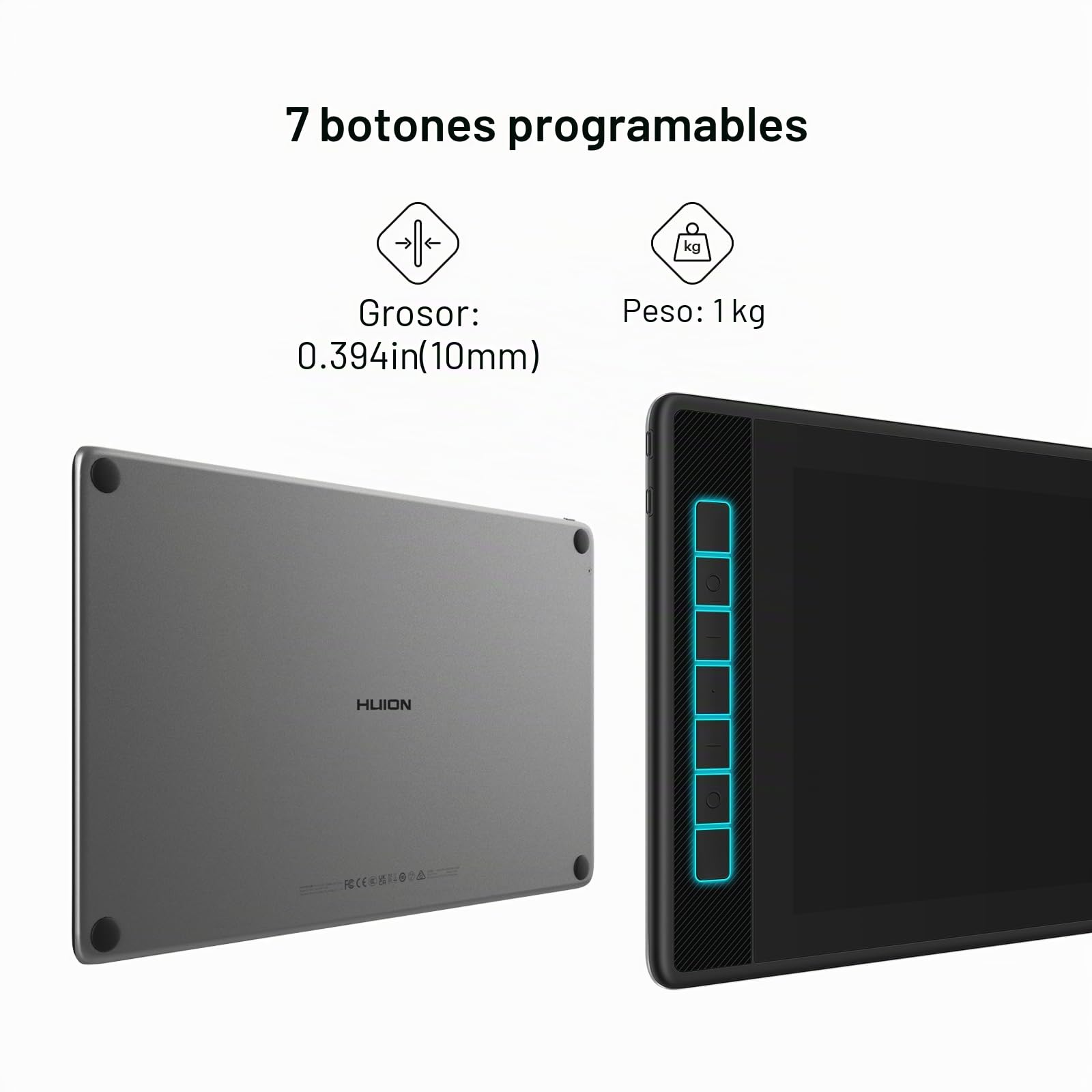 HUION Kamvas Pro 13 2.5K QHD Monitor de gráficos de dibujo con visualización QLED Full Lamination Stylus PW517 sin batería para Windows PC, Mac, Android, tablet de dibujo digital de 13.3 pulgadas | QLED Full Lamination, 99% Adobe RGB, PW517 Lápiz capaciti