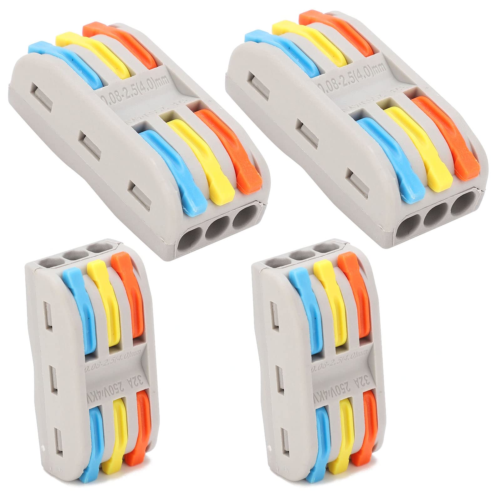 2-Port Wire Connectors - Compact Splicing Blocks -10 2-Port Wire Connectors - Compact Splicing Blocks -10