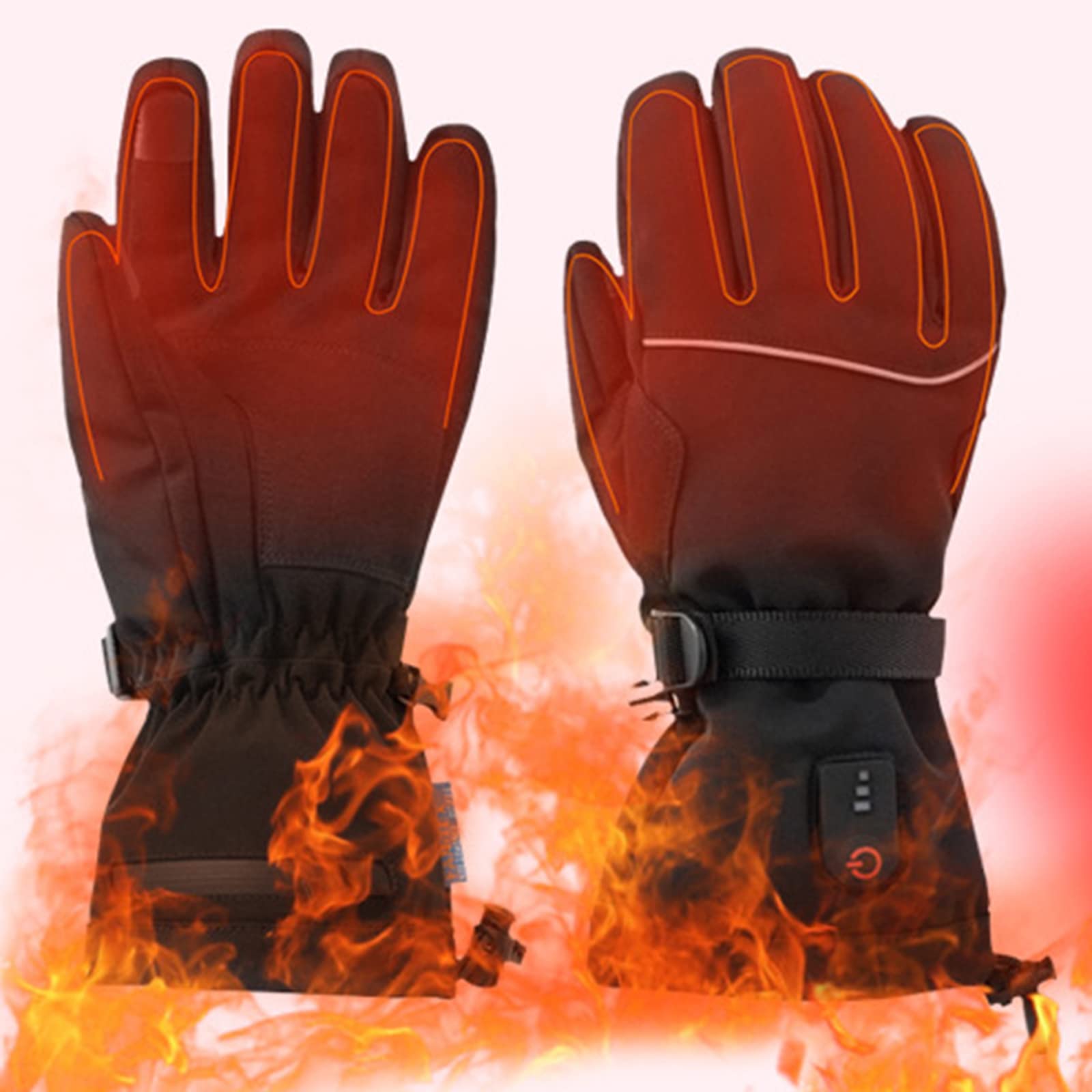 CHEWYNP Guantes de Invierno para Hombres y Mujeres: Guantes Impermeables y cálidos para Clima frío, Guantes térmicos con Dedo de Pantalla táctil 7.4V 2600mah Guantes calentados con batería