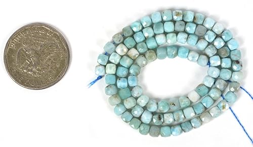 Miniatura 6 de Cuentas cuadradas sueltas de ópalo amarillo natural de 0.157 pulgadas (0.157 in) para hacer joyas y cuentas de bricolaje