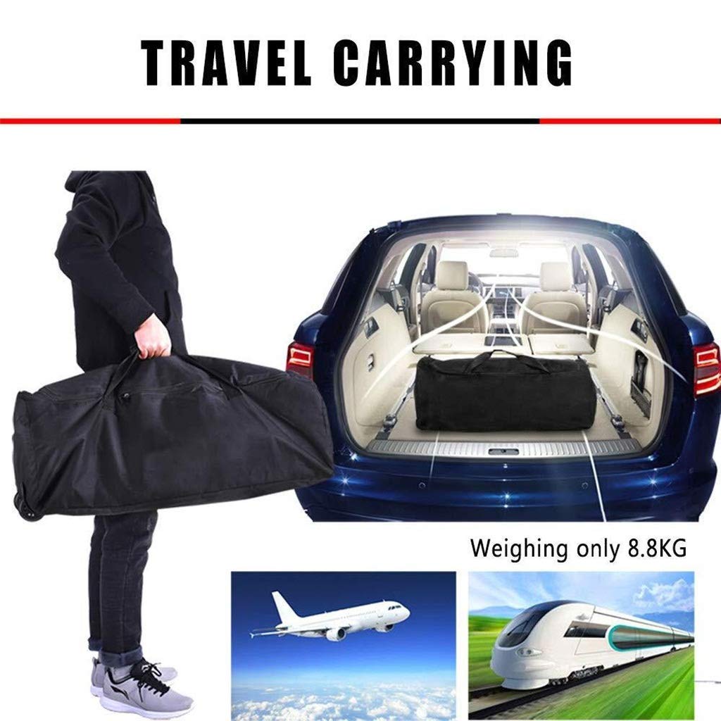 Silla de ruedas portátil plegable de aluminio súper ligero con bolsa de viaje autopropulsado carro avión, portátil