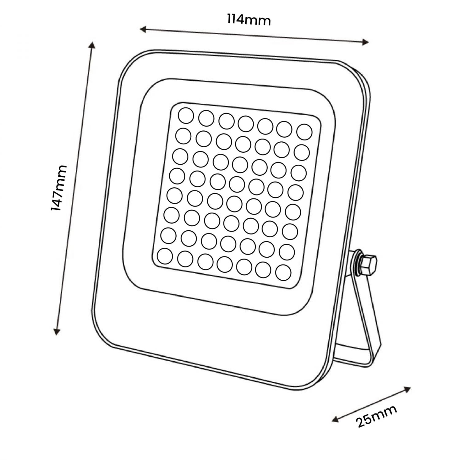 M Ledme - Foco Proyector Led Napoli Plus 20W, 2.400 lumen, IP65 Regulable, Color Luz fría (6000k), Iluminación exterior, De uso para jardín, patios, parking, hotel, naves etc.