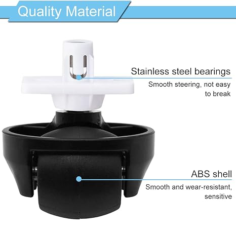 Front Caster Replacement Parts for Roborock S4 S6 S6 Pure S5 MAX S6 Maxv S7 S7+ S7 Maxv Ultra S70 S75 Q5 Q7 Max Series Robot Cleaners Universal Low Noise Front Wheel Accessories Kit