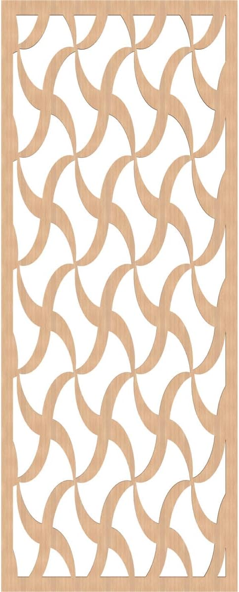 Ekena Millwork WALW32X80X0375CLAHI Clairton Decorative Fretwork Wood Wall Panels, 31 3/8"W x 79 3/8"H, Hickory