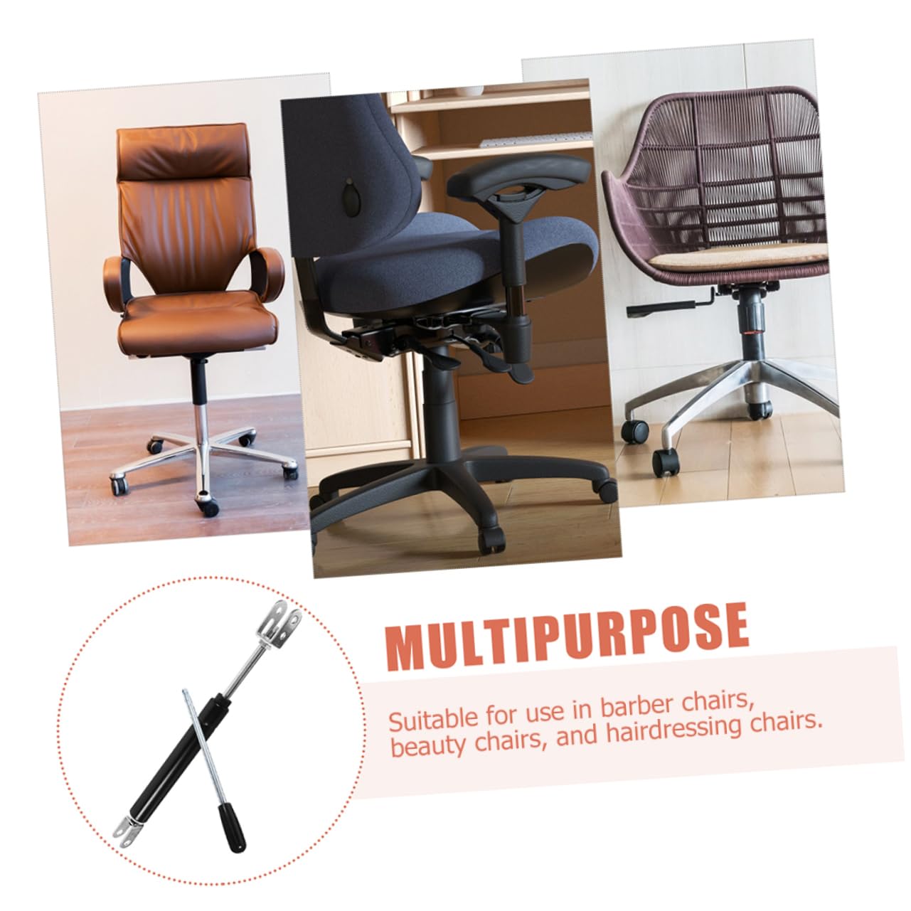ULTECHNOVO 2 Ensembles Accessoire Robuste pour Fauteuil de Salon Tige de Gaz de Rechange Tige de Pompe à Gaz pour Fauteuil de Barbier de Rechange