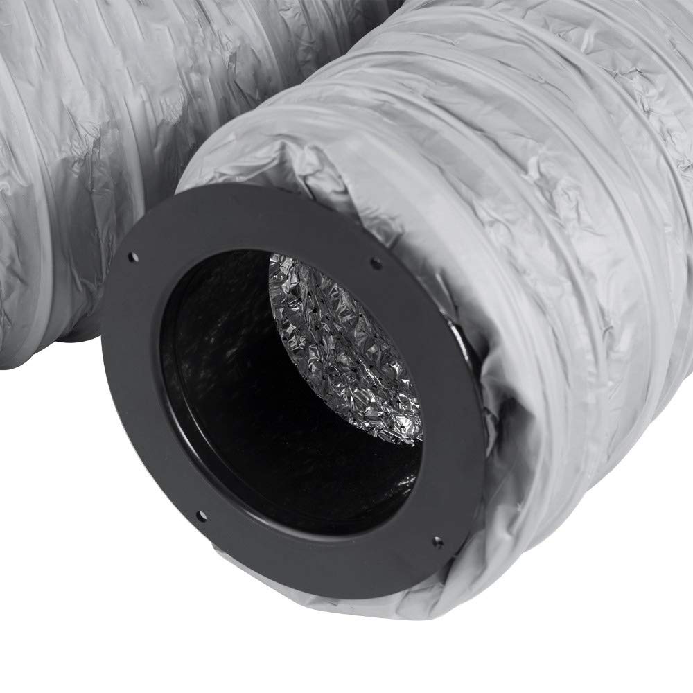 1pc Accueil Ventilation Silencer Flexible Ventilation Tuyau D'arrosage Isolé Gaine En Fibre De Verre En Aluminium Air Vent Silencieux Tuyau For