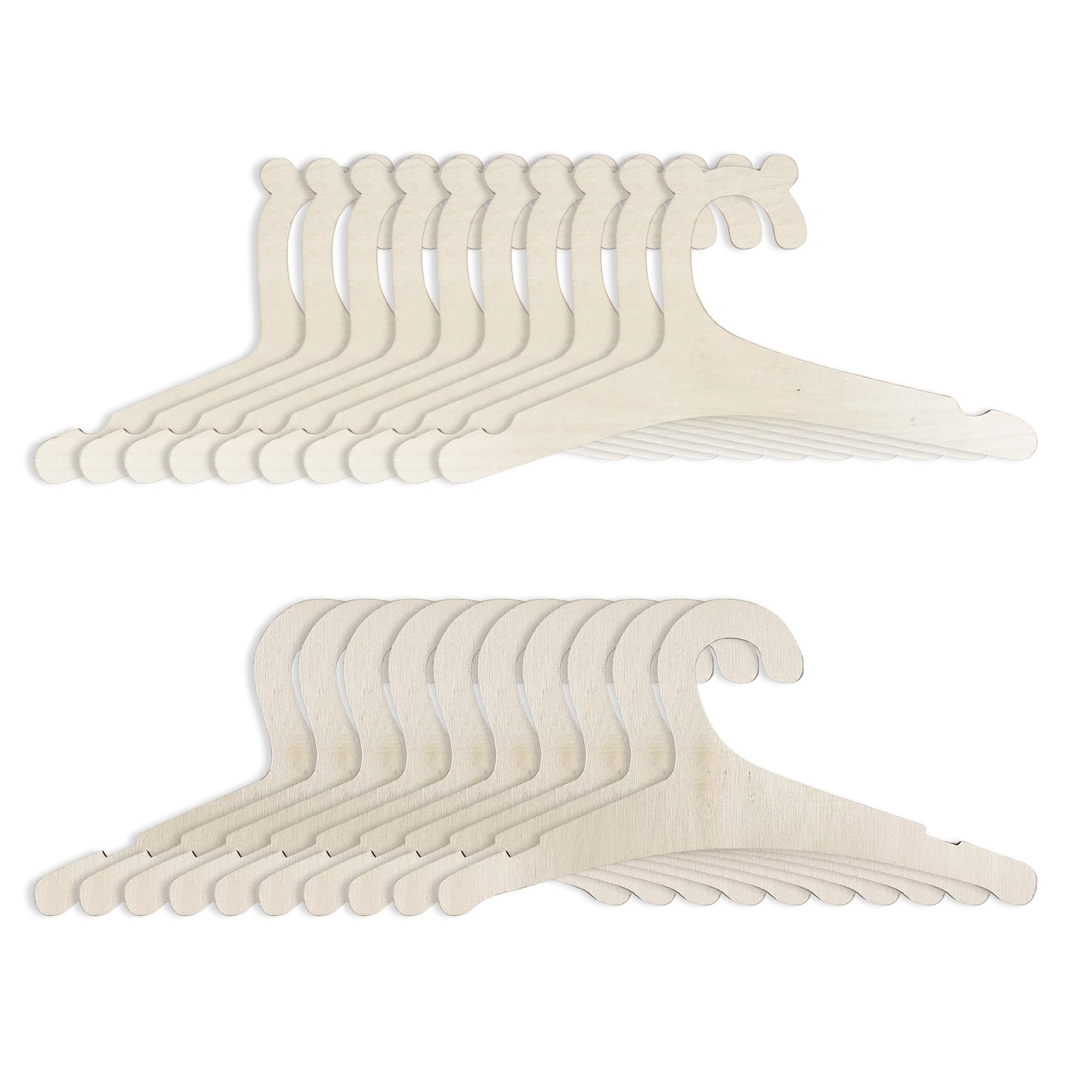 JTMKYO 20 Wooden Children'S Clothes Hangers, Cartoon-Shaped Clothes Hangers, Creative And Personalized Clothes Hangers, Household Items, And Clothes Storage Supplies.