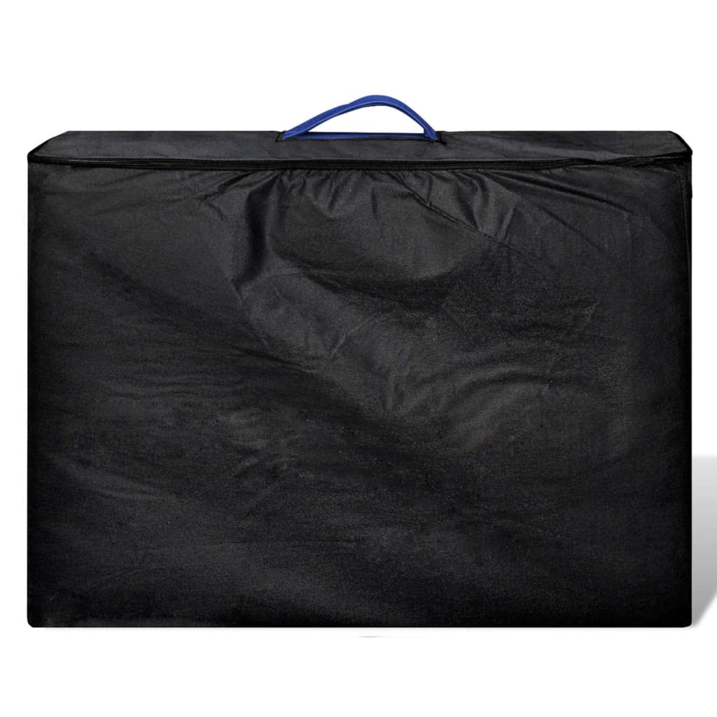 aphrophina Blue Foldable Massage Table for Comfort and Relaxation, Easy to Transport, for Home Use or Professionals, 3 Zones with Wooden Frame