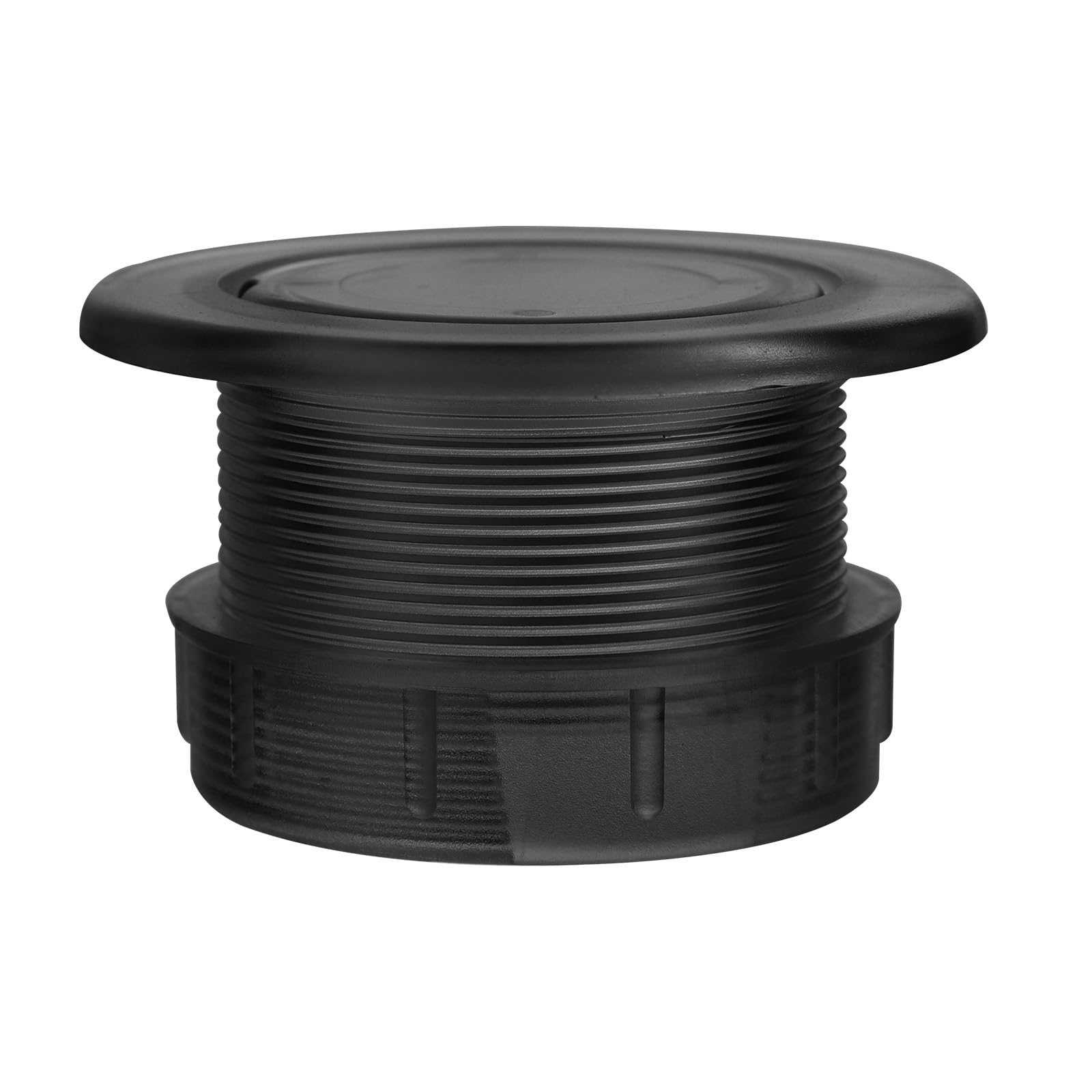 PEUTIER Parasol Hole Ring Plug and Cap Set, ABS Plastic Clear Thickened Patio Table Umbrella Insert for Outdoor Garden Pool Picnic Yard Deck (Black)