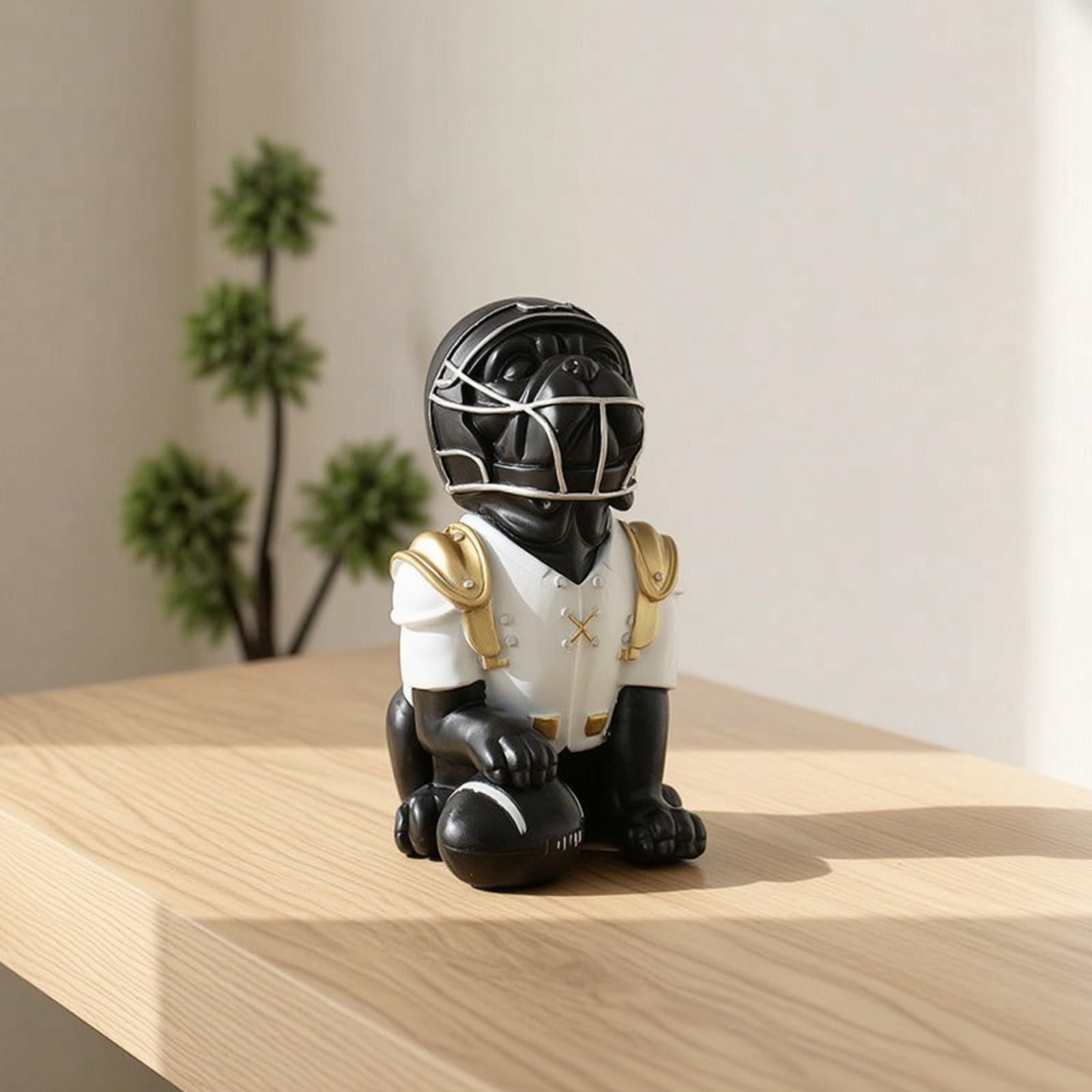 Fútbol Americano Coleccionable Figura con Casco Tallada Figurita para Recibidor
