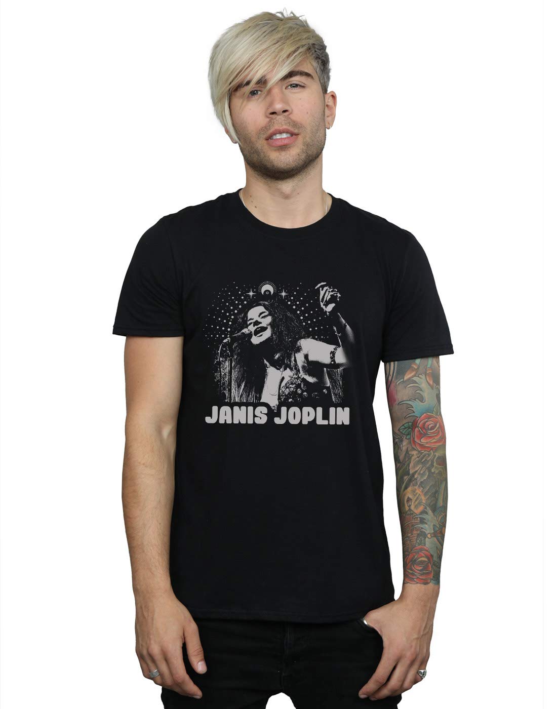 Absolute CultJanis Joplin Men's Spiritual Mono T-Shirt