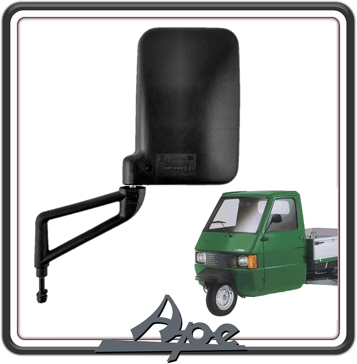 SPECCHIO SPECCHIETTO RETROVISORE LATO SINISTRO SX PER PIAGGIO APE TM 703 - APE 602 - PIAGGIO APE POKER ORIGINALE