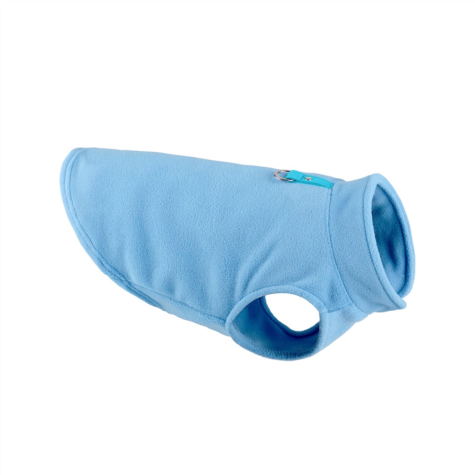 Veste polaire chien bleu clair taille M pour balade hivernale