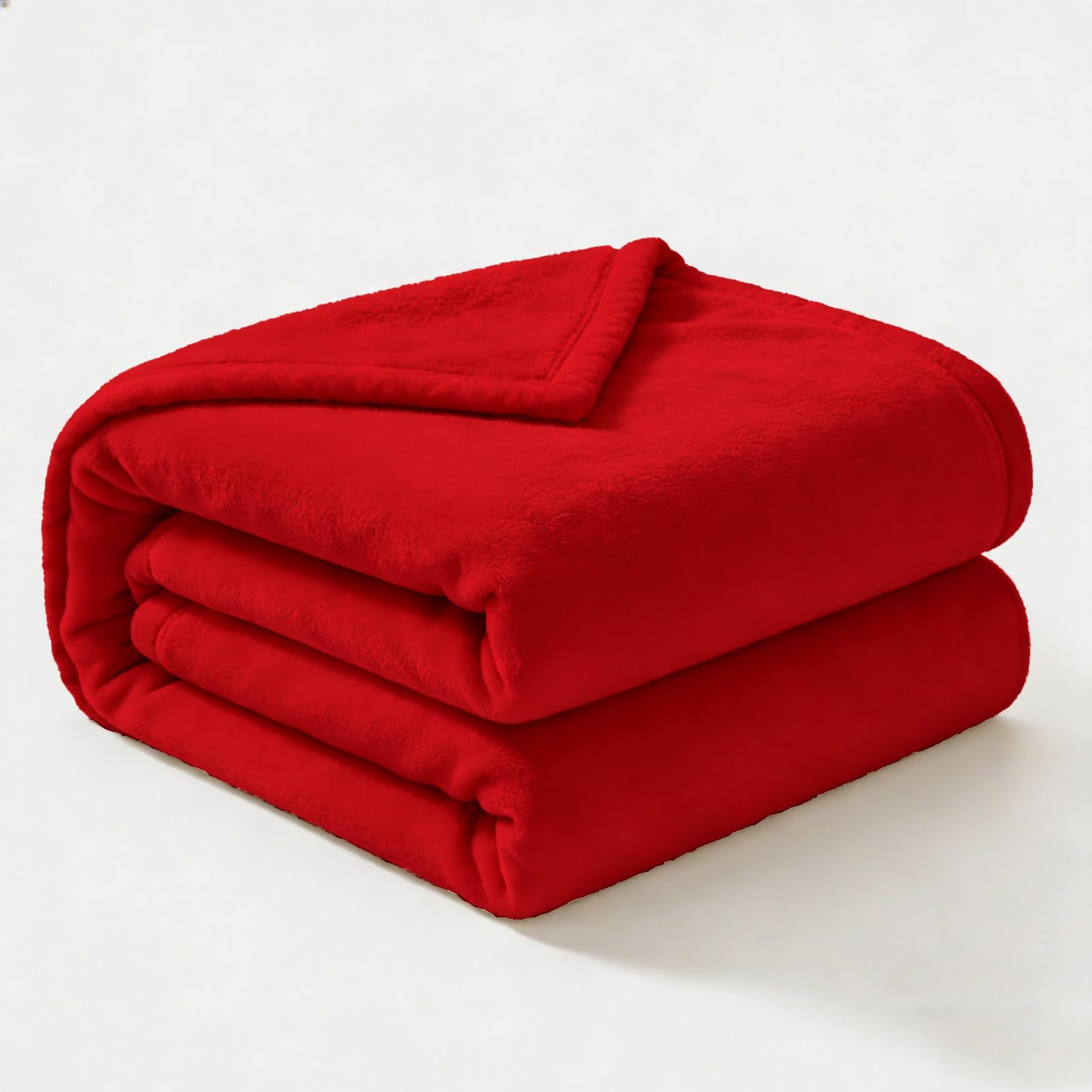 Plaid canapé 135 x 280 cm rouge en flanelle de polyester
