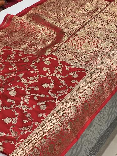 MAHAVIRS red banarasi silk saree – image 3