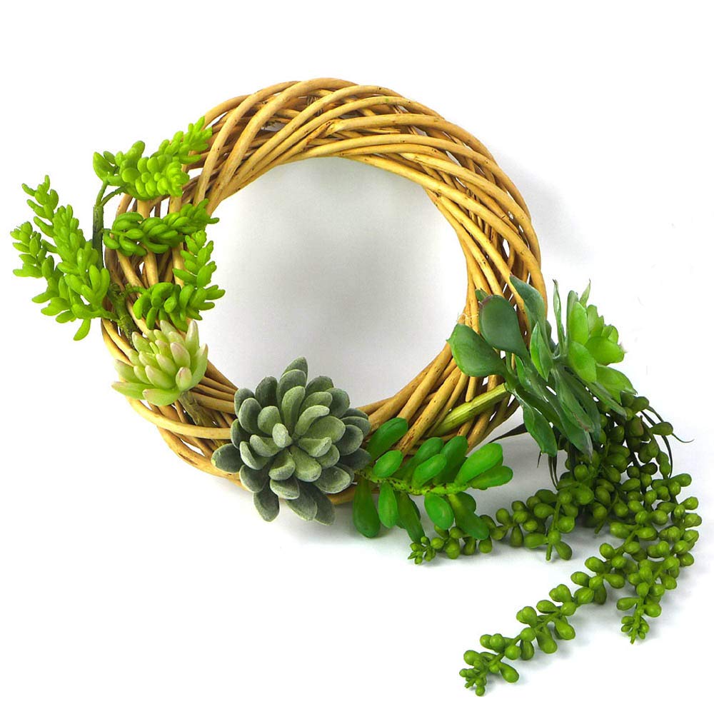 VINFUTUR 5pcs succulente artificiale con vaso ini piante grasse per