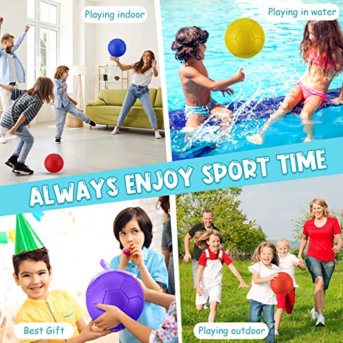 Hydren 6 Pcs Soccer Ball Pump Size 2 Size 3 Size 4 Machine Stitched Colorful Soccer Ball Toy Cute Youth Sport Soccer Needle Indoor Outdoor Training Practice Toddler Game Back To School (Size 3) #TOP5