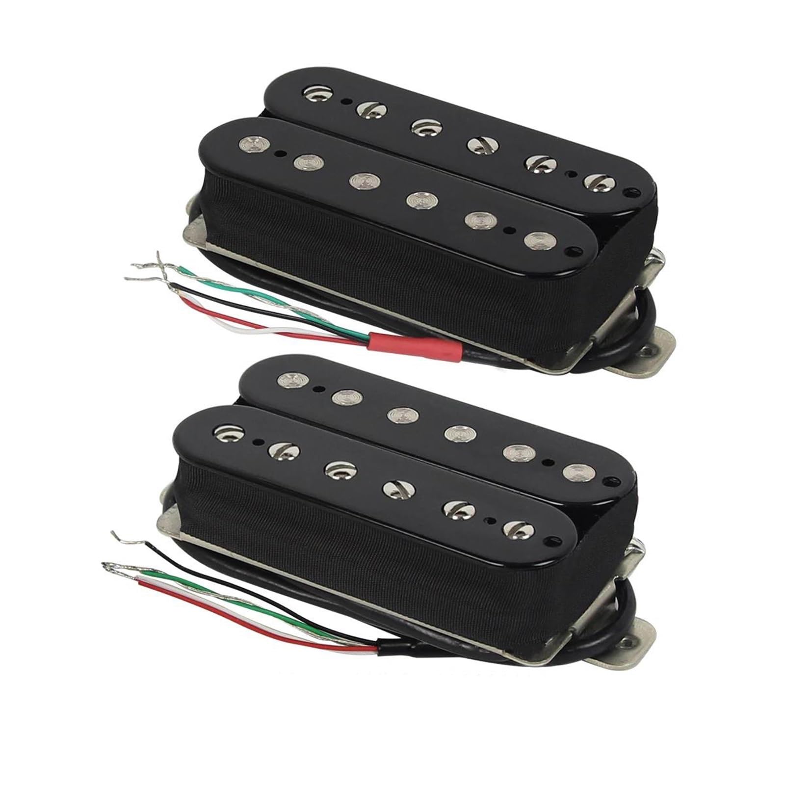 2 szt. Alnico 2 gitarowe przetworniki Humbucker zestaw przetworników mostkowych na szyję czarne części do gitary Przetworniki Instrumentów Gitary Elektrycznej