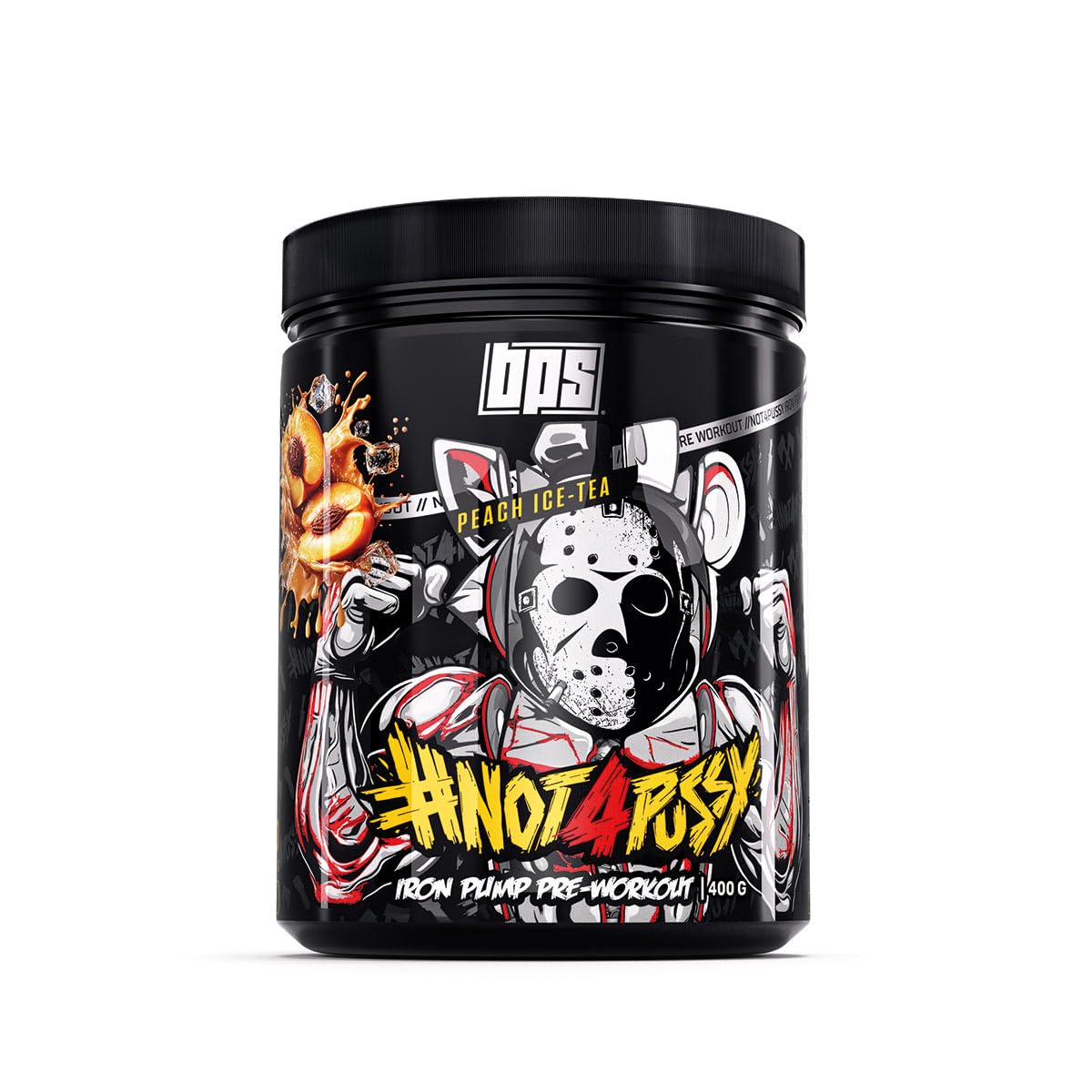 BPS PHARMA IRON PUMP – Pre Workout Pump Booster ohne Koffein – Für Training, Fokus & Muskelpump – Mit Citrullin & Arginin – Pfirsich Eistee Geschmack – 400 g
