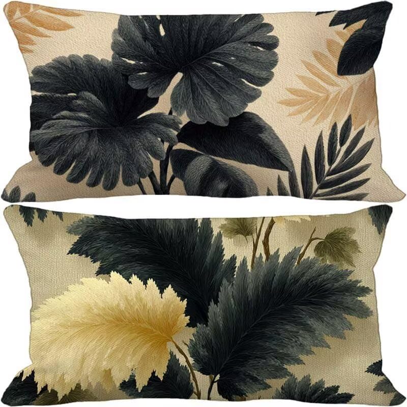 Housses de coussin 50 x 70 gris imperméables et douces pour extérieur