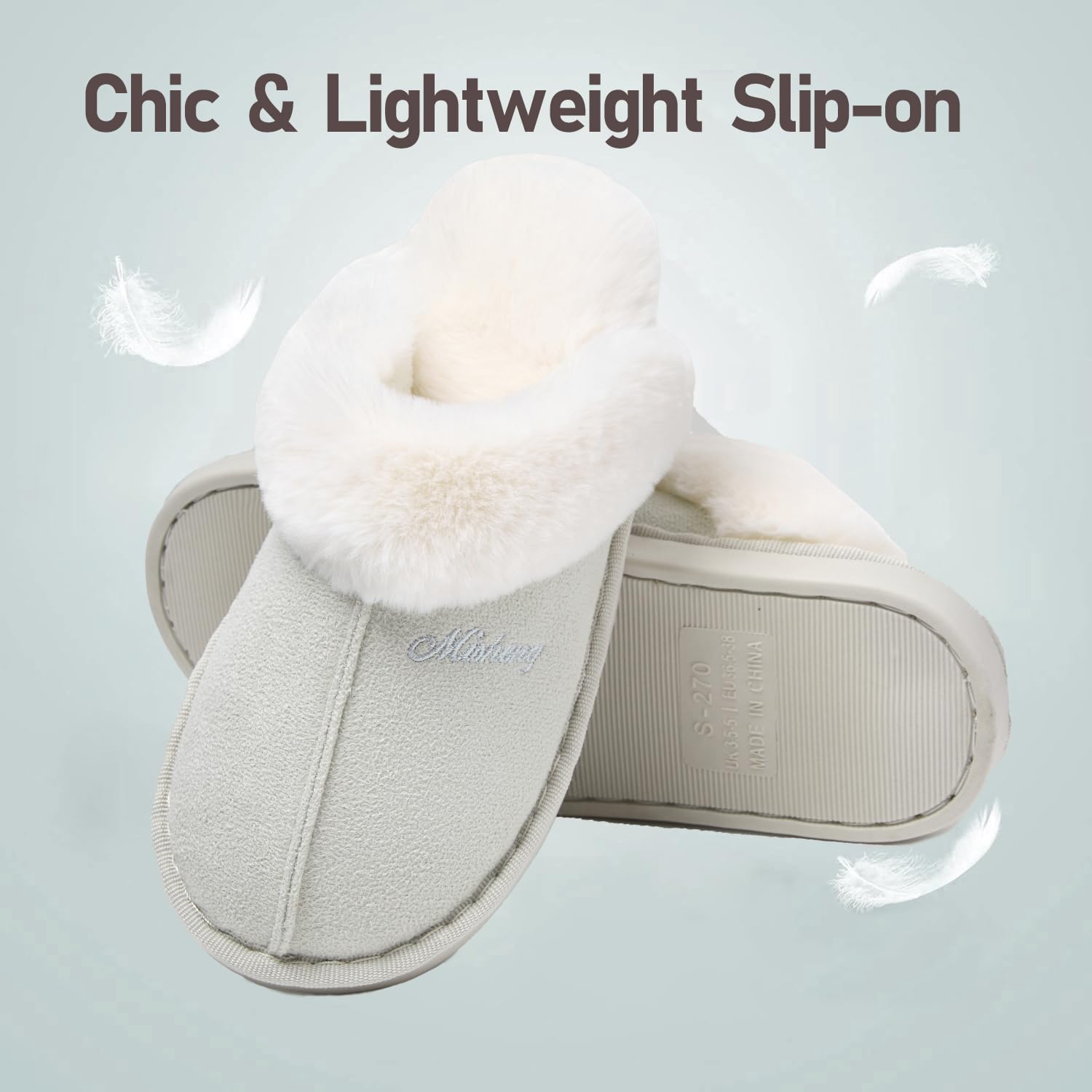 Donpapa Pantofole Donna Uomo Peluche Autunno Invernali Morbida Memoria Schiuma Interne Casa Ciabatte Fluffy Pelose Interno Esterno