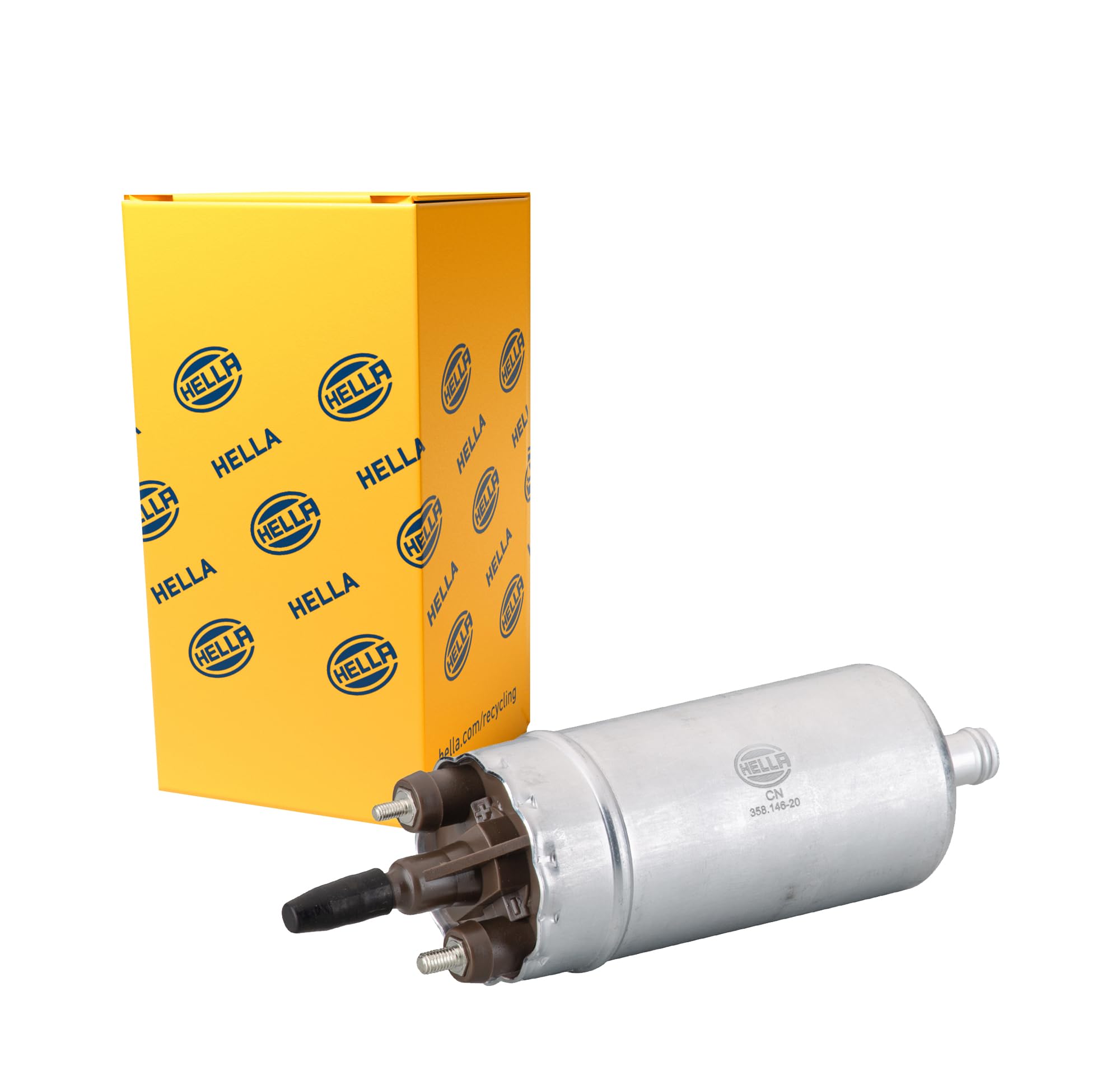 HELLA 8TF 358 146-201 Bomba de combustible - eléctrico - con material de montaje añadido - con conector de engarce a presión