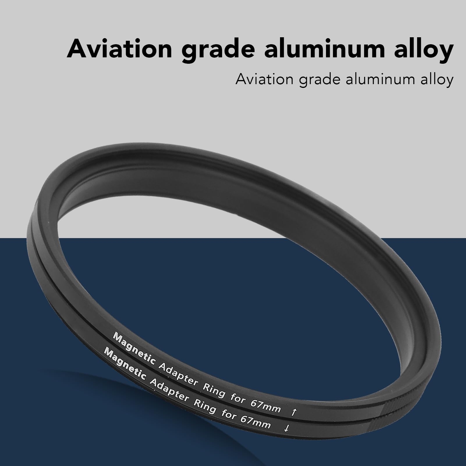 Anello Adattatore Filtro da 67 Mm a 67 Mm, Kit Anello Adattatore Filtro Magnetico a Sgancio Rapido in Lega di Alluminio Pro per Accessori, Filtro Filettato su Filtro Magnetico a