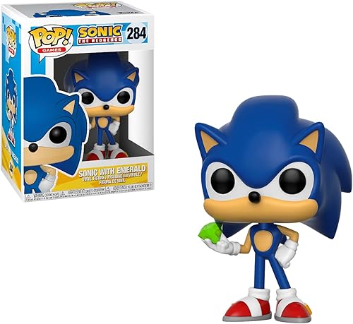 Miniatura 7 de POP Sonic The Hedgehog - Figura de vinilo de Sonic con Emerald Funko (paquete con funda protectora de caja compatible)
