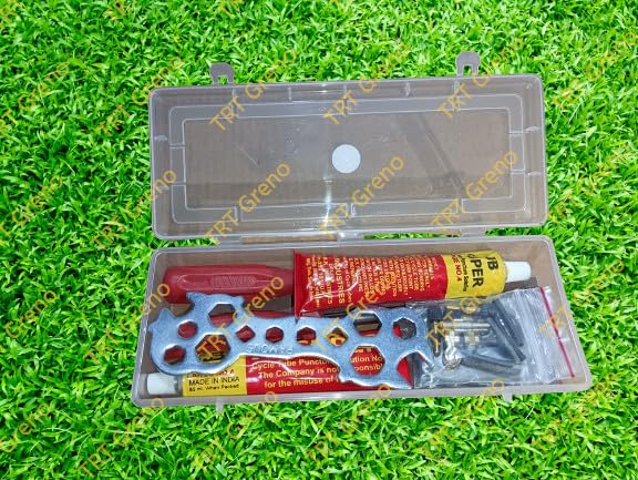 TRT Greno Quick Repair Cycle Tubular tyre 'Burst and Puncture' Repairing Complete kit and Tool of 60 Piece in Box